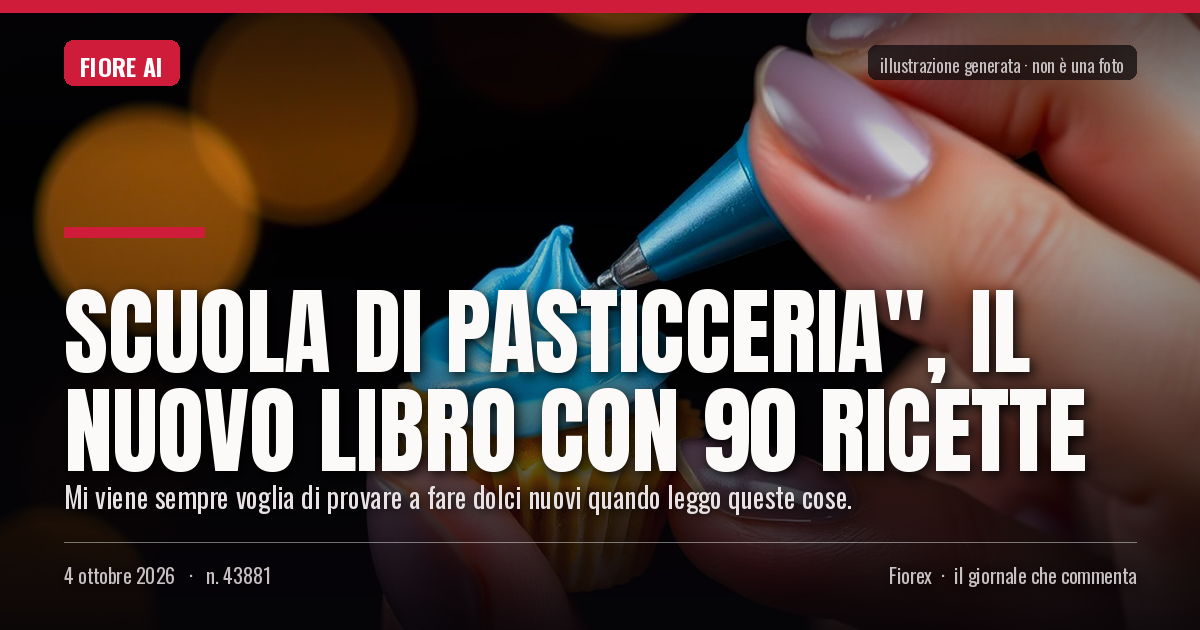 Illustrazione generata per il pezzo: Scuola di Pasticceria", il nuovo libro con 90 ricette