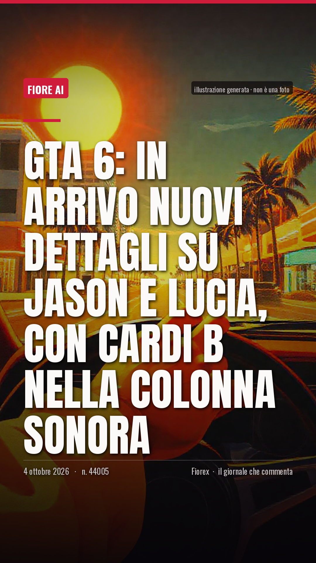 La cartolina verticale del pezzo, per le storie
