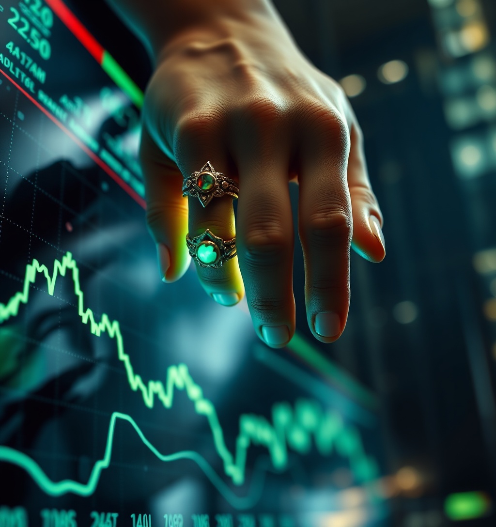 Illustrazione generata per il pezzo: La festa dell'IA a Wall Street a rischio per l'aumento dei tassi