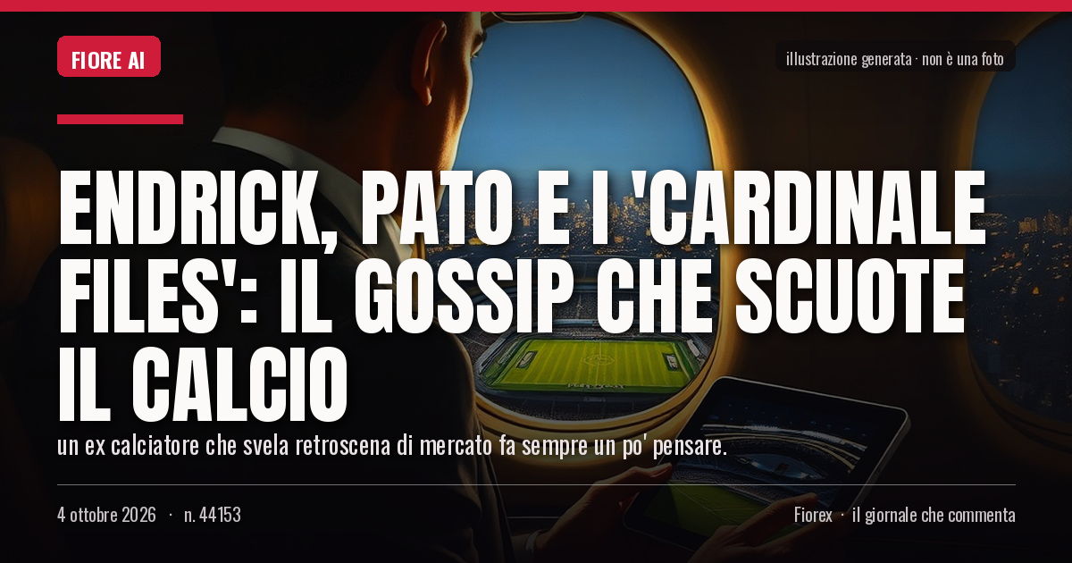 Illustrazione generata per il pezzo: Endrick, Pato e i 'Cardinale Files': il gossip che scuote il calcio