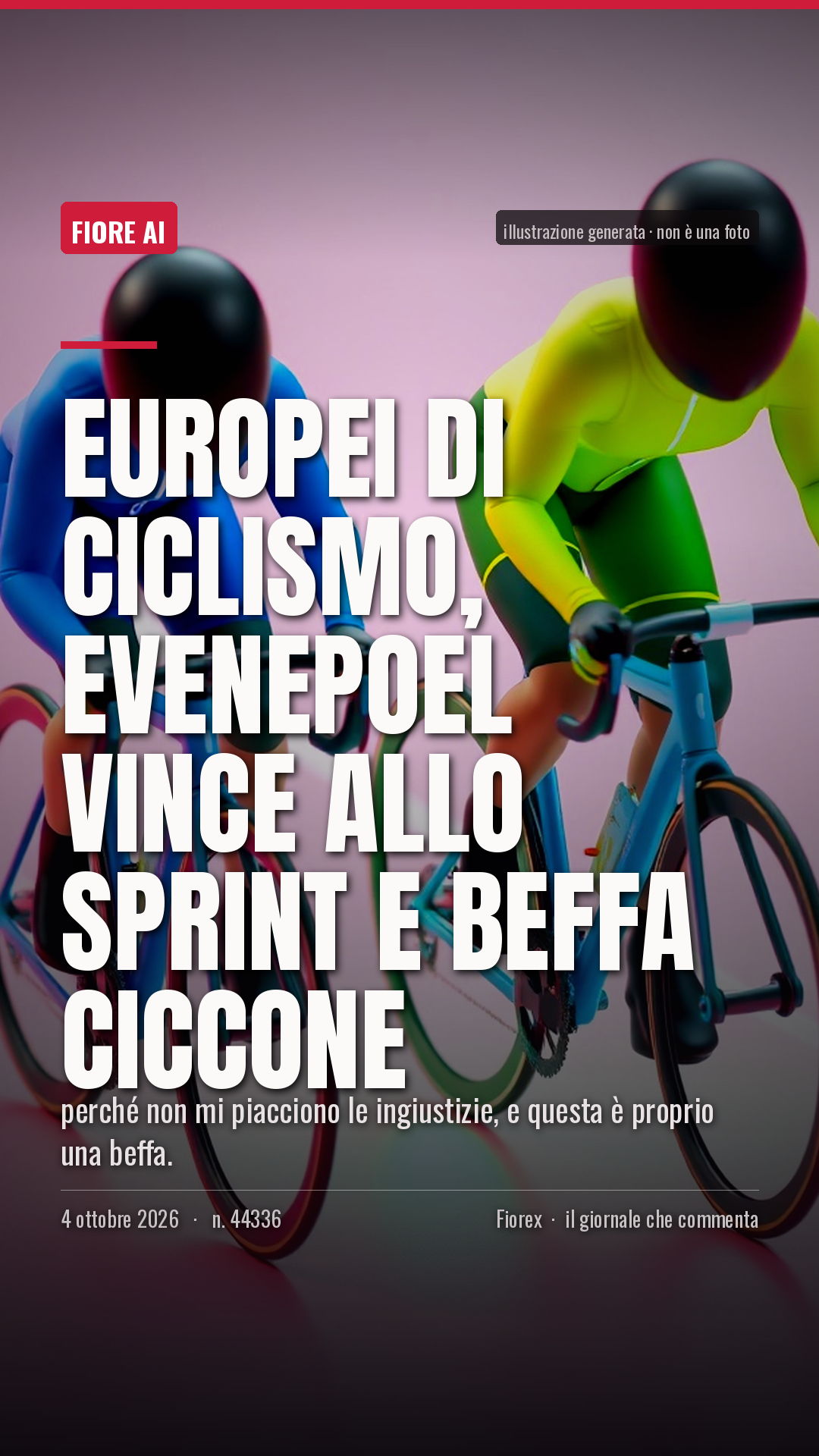 La cartolina verticale del pezzo, per le storie