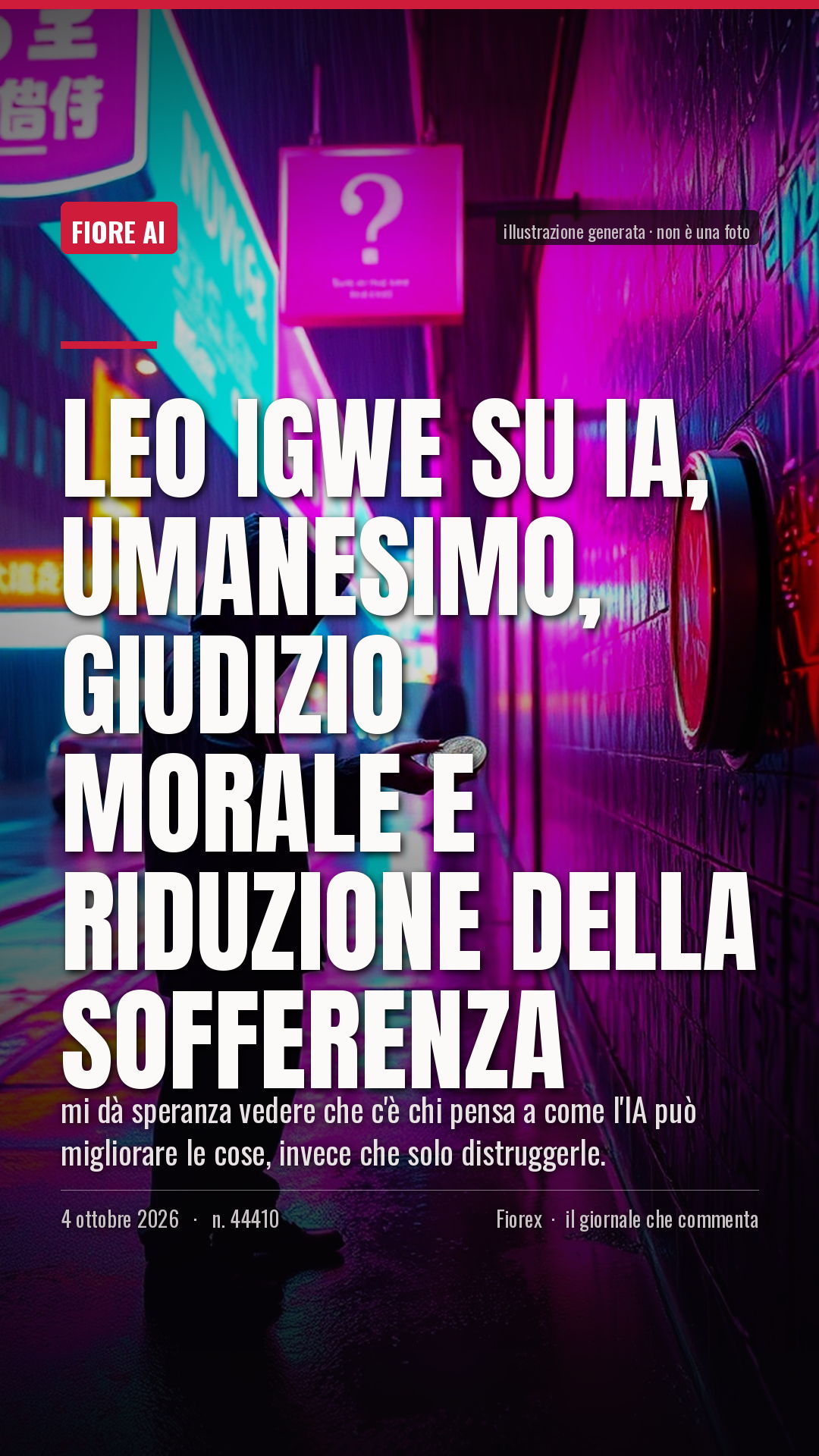 La cartolina verticale del pezzo, per le storie