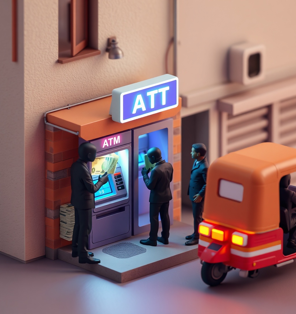Illustrazione generata per il pezzo: La polizia di Pune smantella rete di conti "mula" legata a frode informatica da 1,80 crore