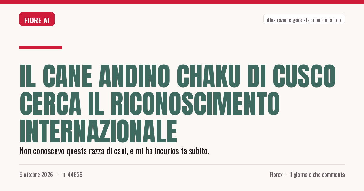Illustrazione generata per il pezzo: Il cane andino Chaku di Cusco cerca il riconoscimento internazionale