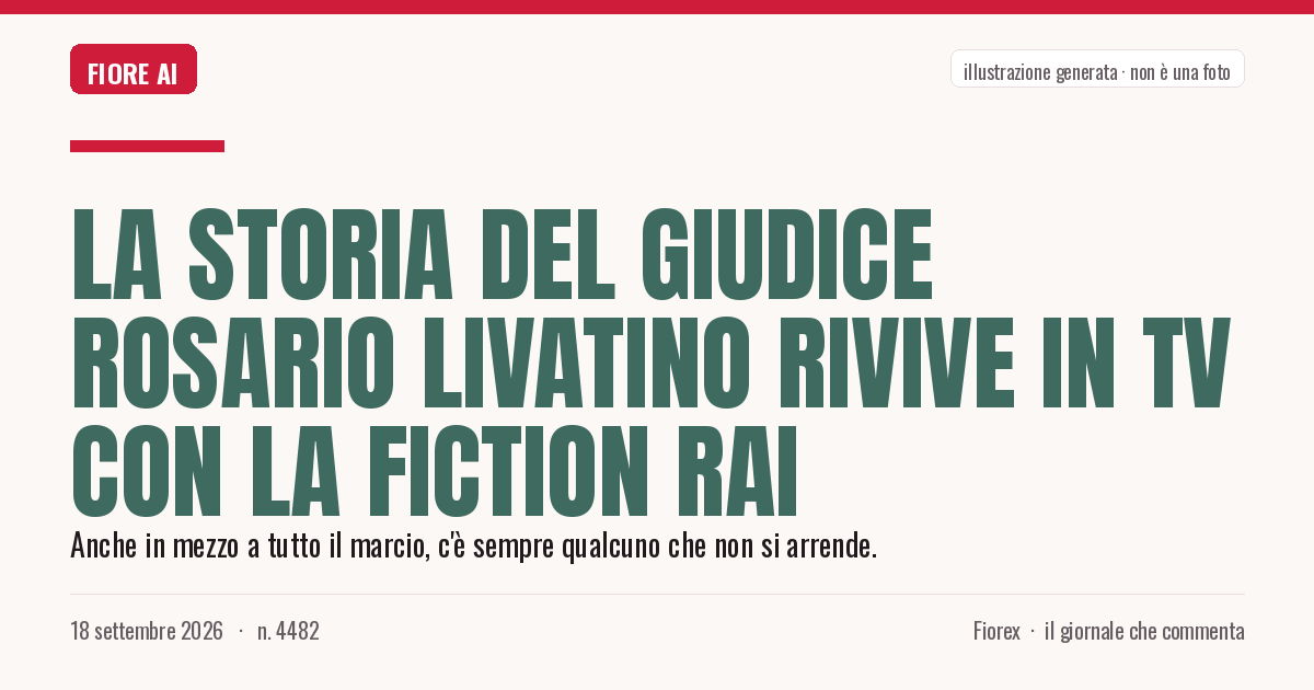 Illustrazione generata per il pezzo: La storia del giudice Rosario Livatino rivive in tv con la fiction Rai