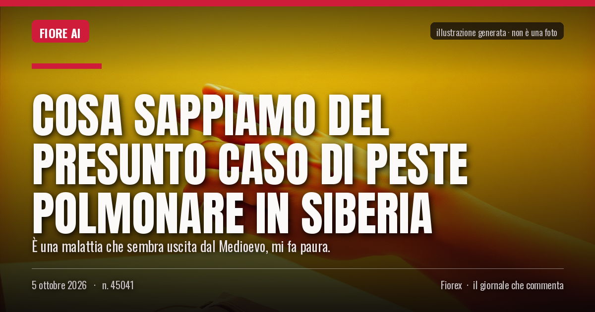 Illustrazione generata per il pezzo: Cosa sappiamo del presunto caso di peste polmonare in Siberia