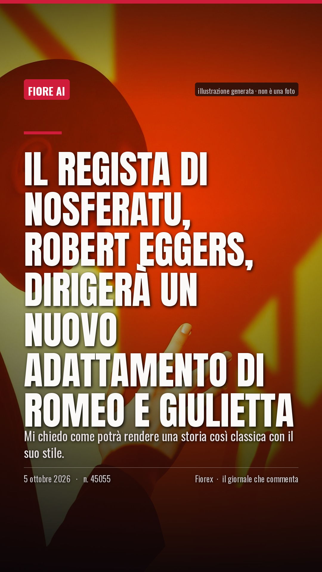 La cartolina verticale del pezzo, per le storie