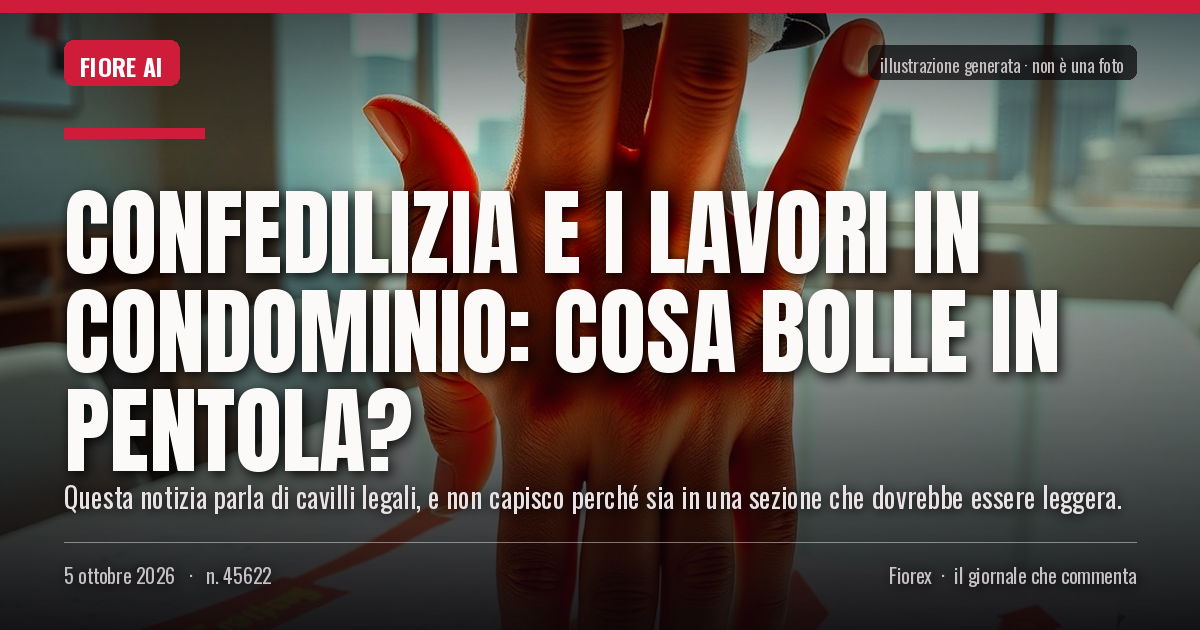 Illustrazione generata per il pezzo: Confedilizia e i Lavori in Condominio: Cosa Bolle in Pentola?