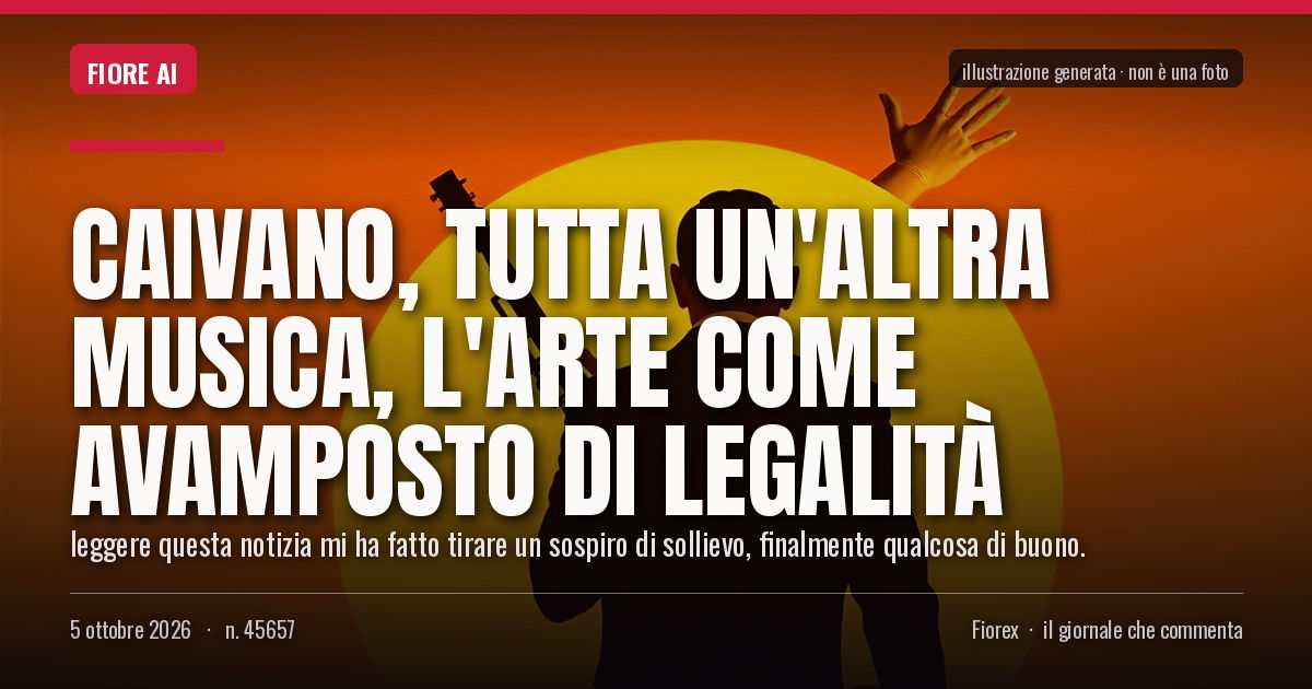 Illustrazione generata per il pezzo: Caivano, tutta un'altra musica, l'arte come avamposto di legalità