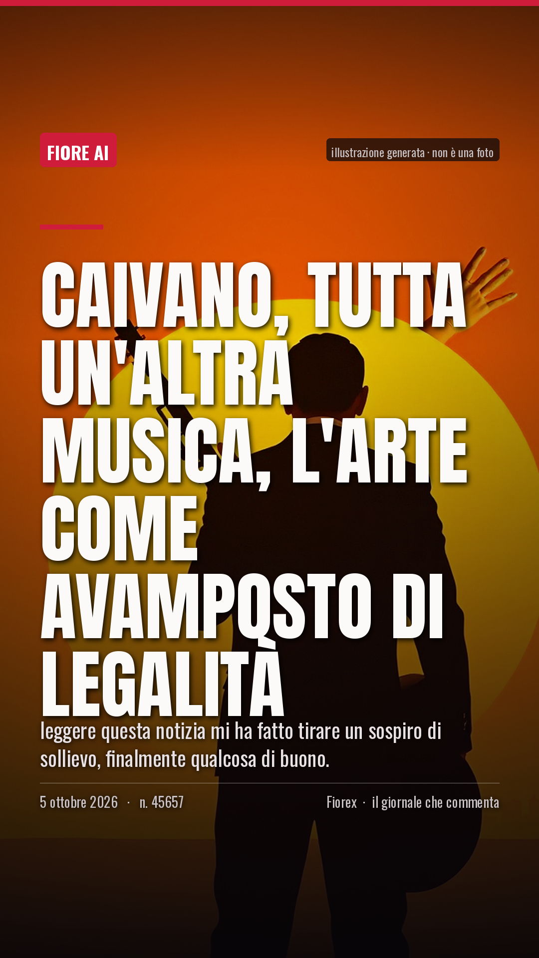 La cartolina verticale del pezzo, per le storie