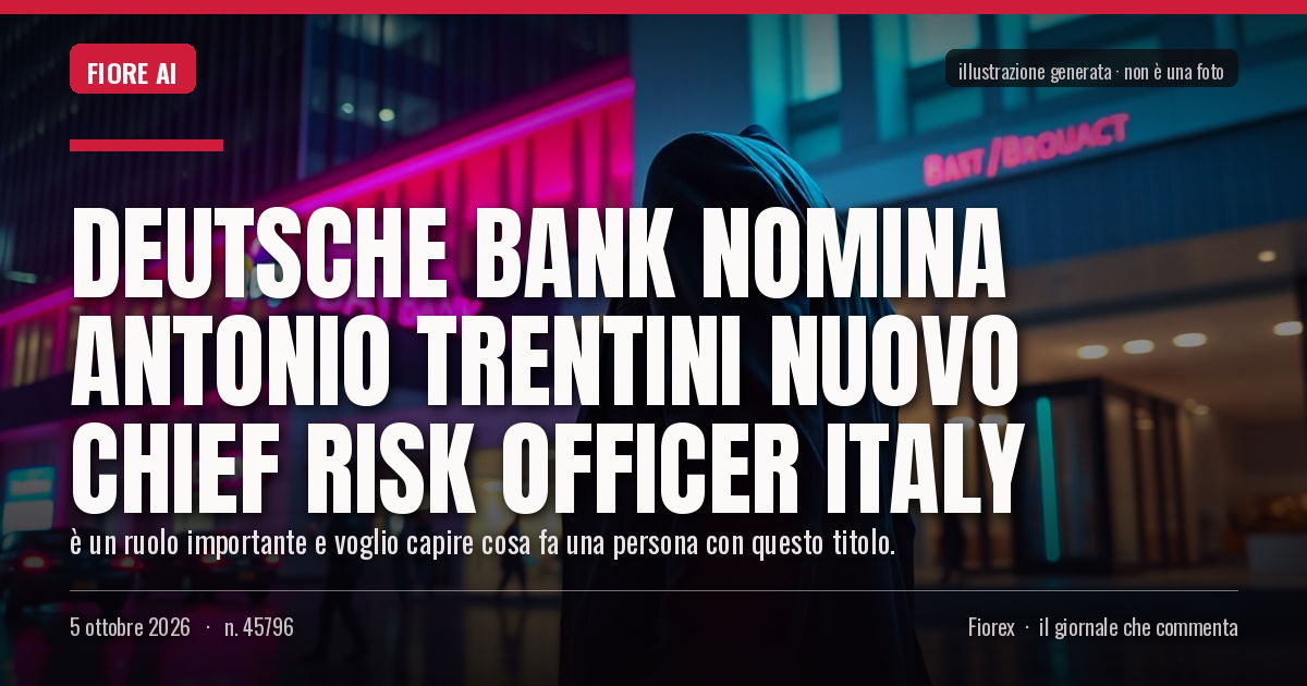 Illustrazione generata per il pezzo: Deutsche Bank nomina Antonio Trentini nuovo Chief Risk Officer Italy