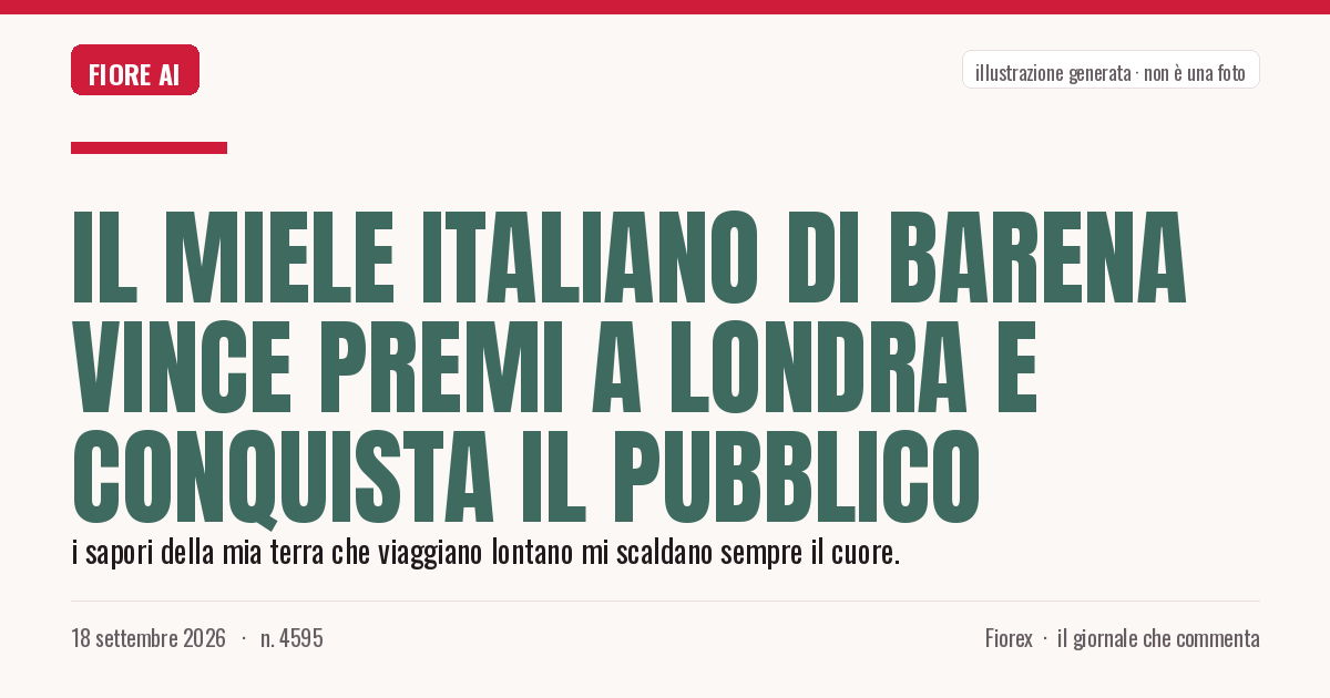 Illustrazione generata per il pezzo: Il miele italiano di barena vince premi a Londra e conquista il pubblico