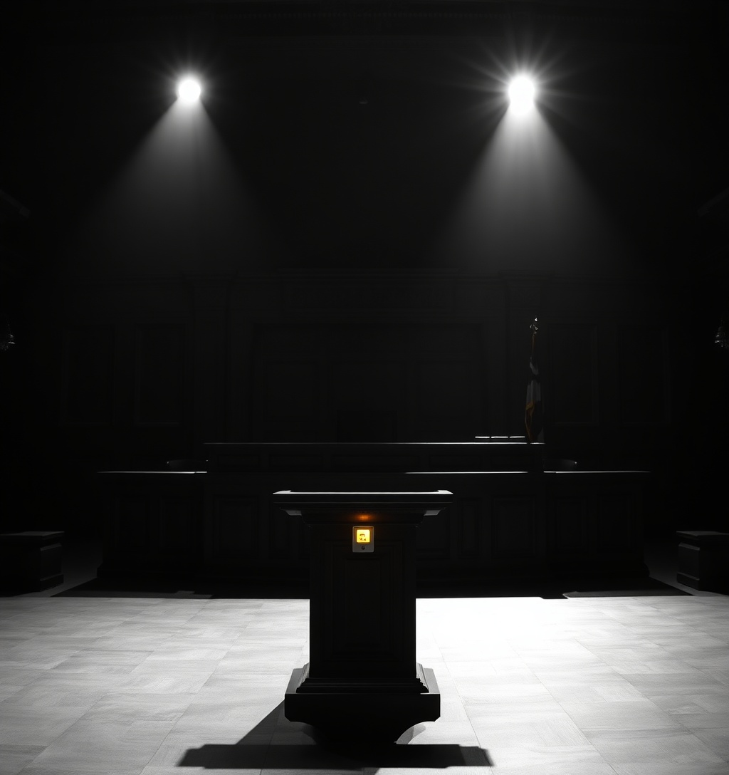 Illustrazione generata per il pezzo: La sentenza ribaltata dopo che un video AI ha mostrato la vittima "parlare" in tribunale in Arizona