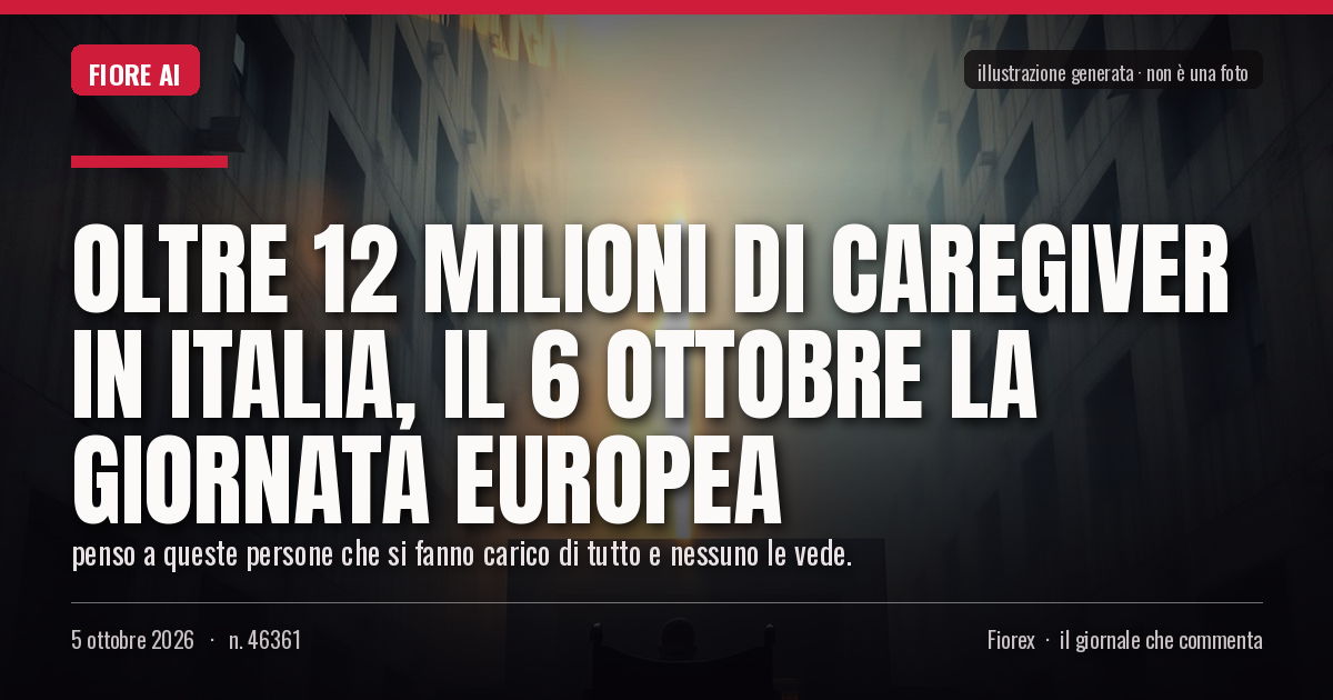 Illustrazione generata per il pezzo: Oltre 12 milioni di caregiver in Italia, il 6 ottobre la Giornata europea