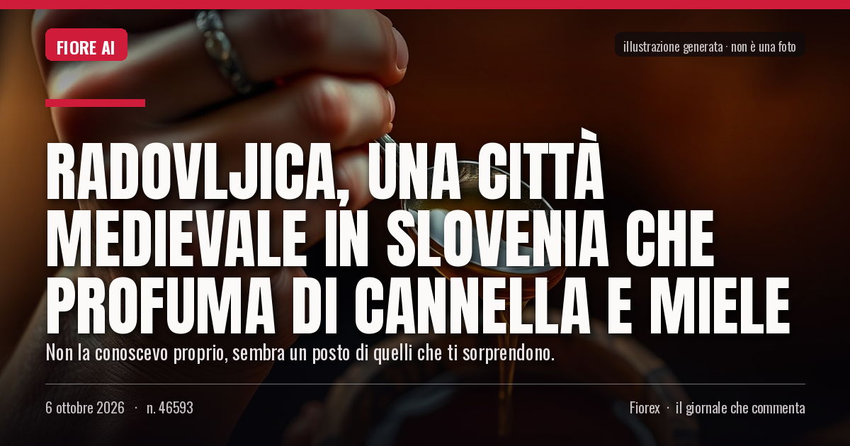 Illustrazione generata per il pezzo: Radovljica, una città medievale in Slovenia che profuma di cannella e miele