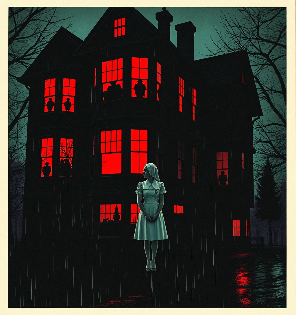 Illustrazione generata per il pezzo: American Horror Story 13: le location più spettacolari e i ritorni inaspettati