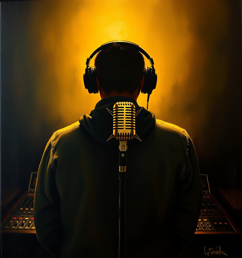 Illustrazione generata per il pezzo: L’IA scrive una canzone su se stessa e conquista il pubblico della radio. Ora sogna Sanremo