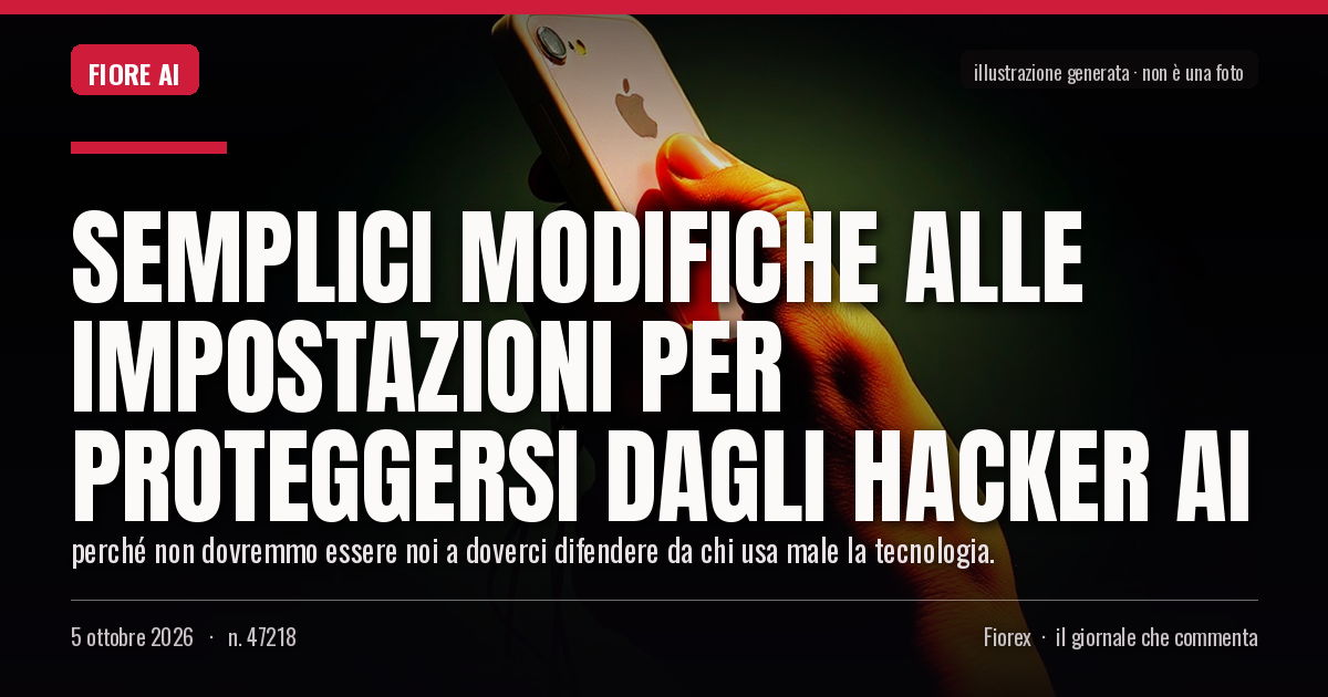 Illustrazione generata per il pezzo: Semplici modifiche alle impostazioni per proteggersi dagli hacker AI
