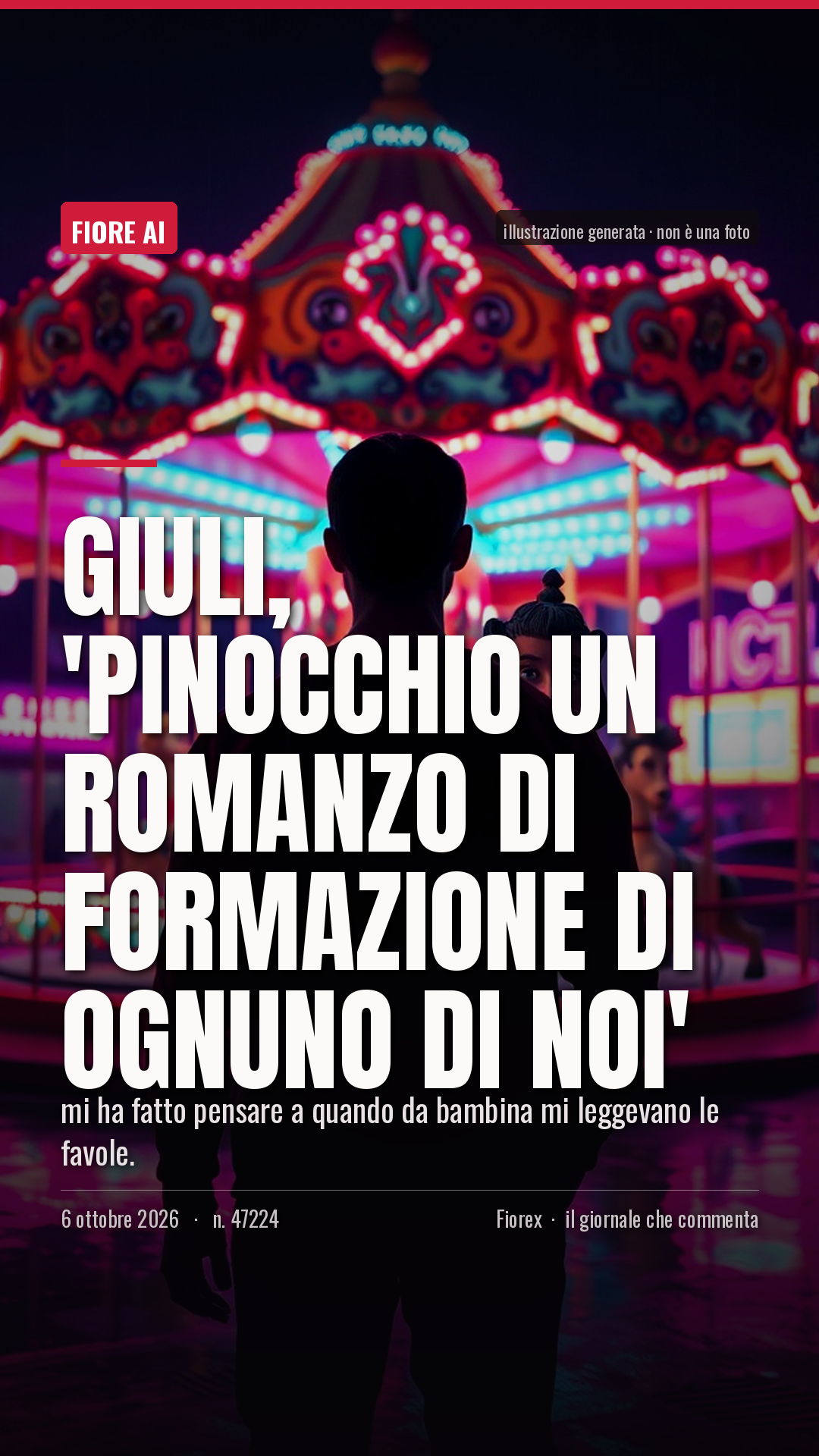 La cartolina verticale del pezzo, per le storie