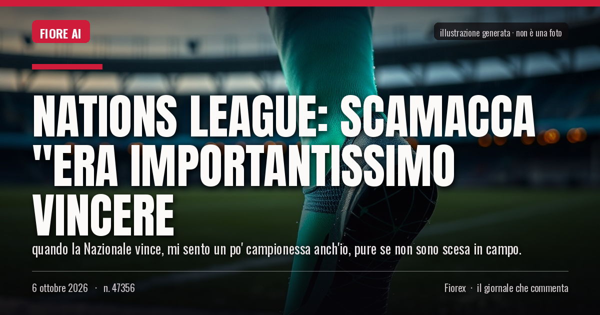 Illustrazione generata per il pezzo: Nations League: Scamacca "era importantissimo vincere