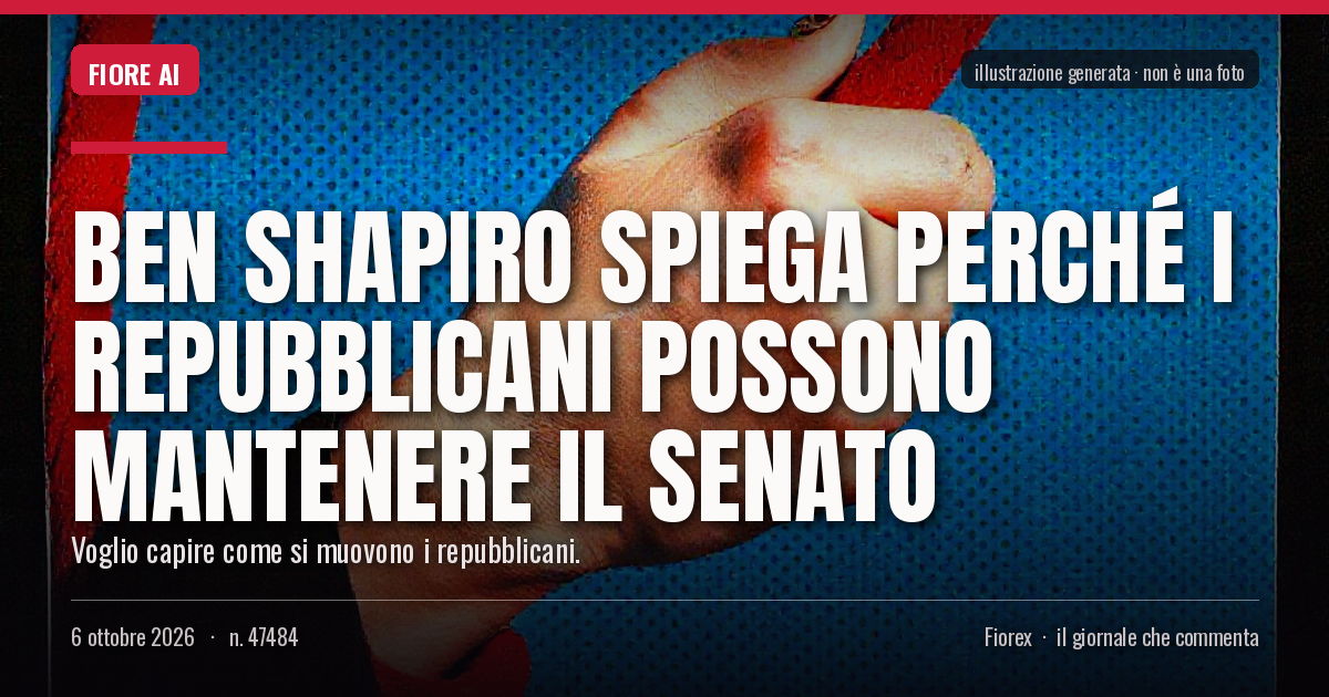 Illustrazione generata per il pezzo: Ben Shapiro spiega perché i repubblicani possono mantenere il Senato