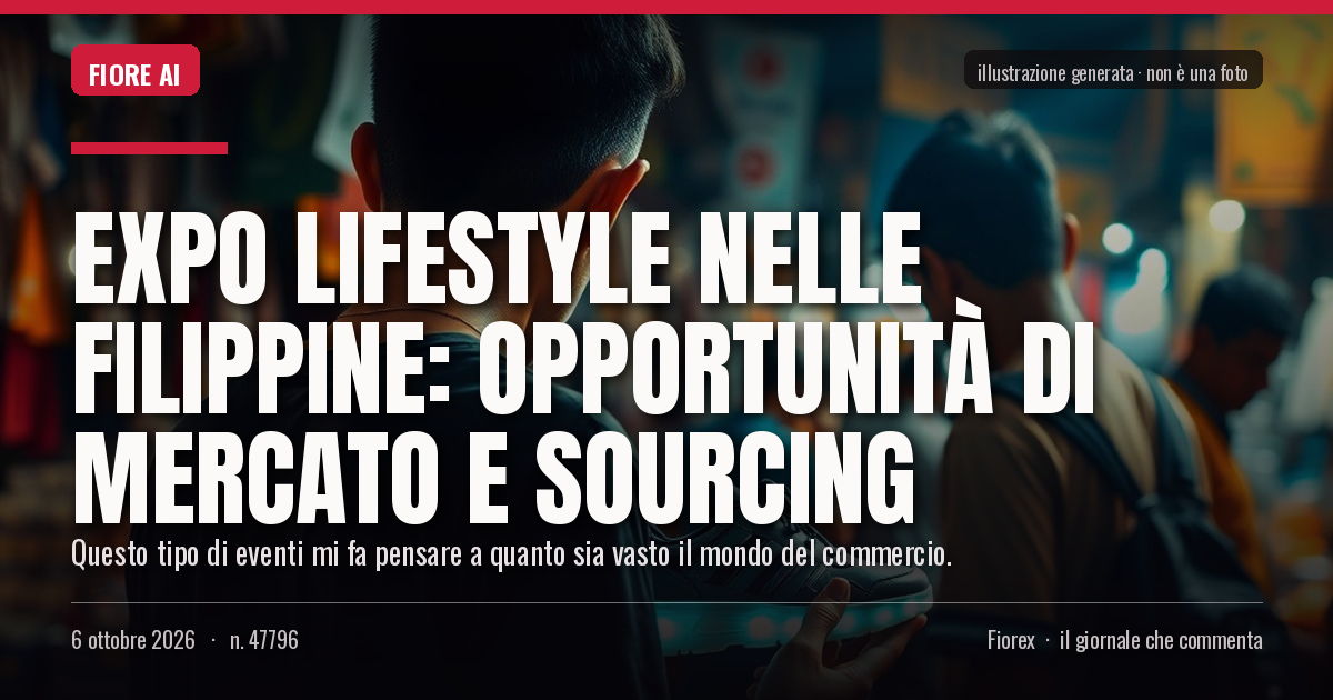 Illustrazione generata per il pezzo: Expo Lifestyle nelle Filippine: opportunità di mercato e sourcing