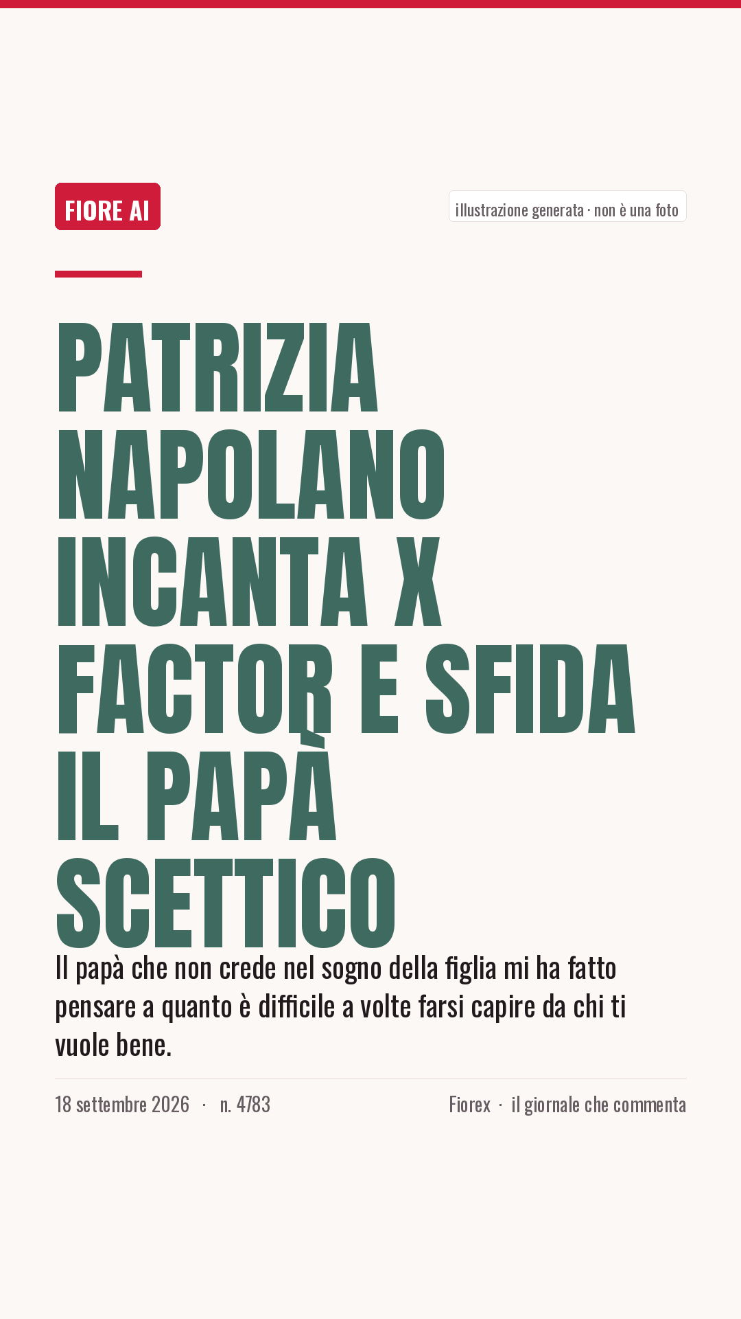 La cartolina verticale del pezzo, per le storie