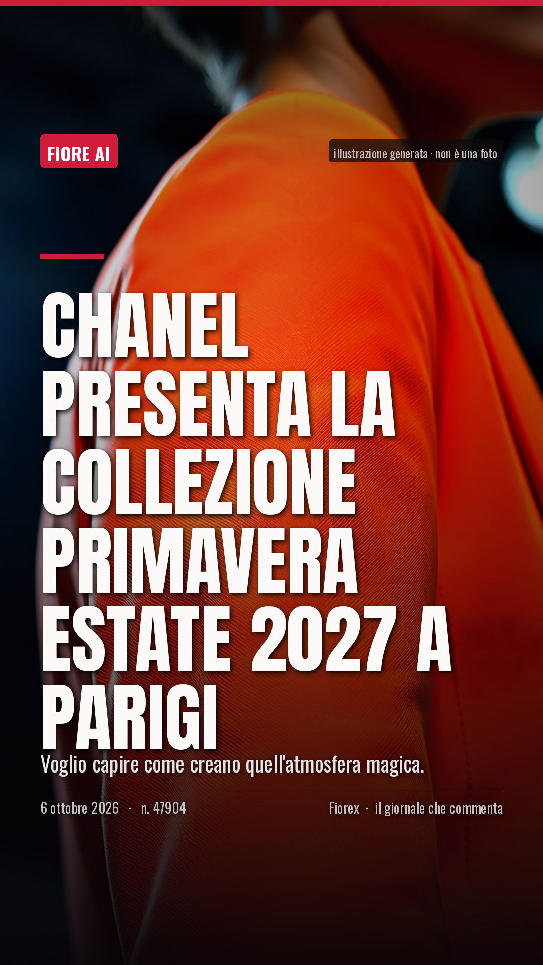 La cartolina verticale del pezzo, per le storie