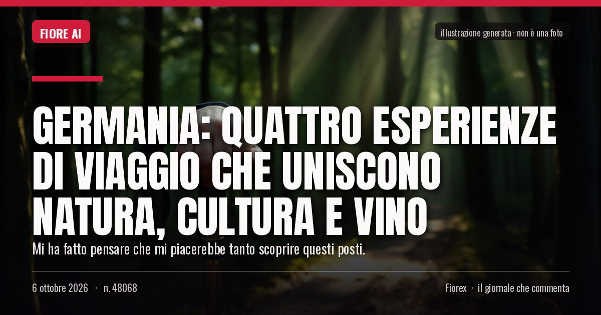 Illustrazione generata per il pezzo: Germania: quattro esperienze di viaggio che uniscono natura, cultura e vino