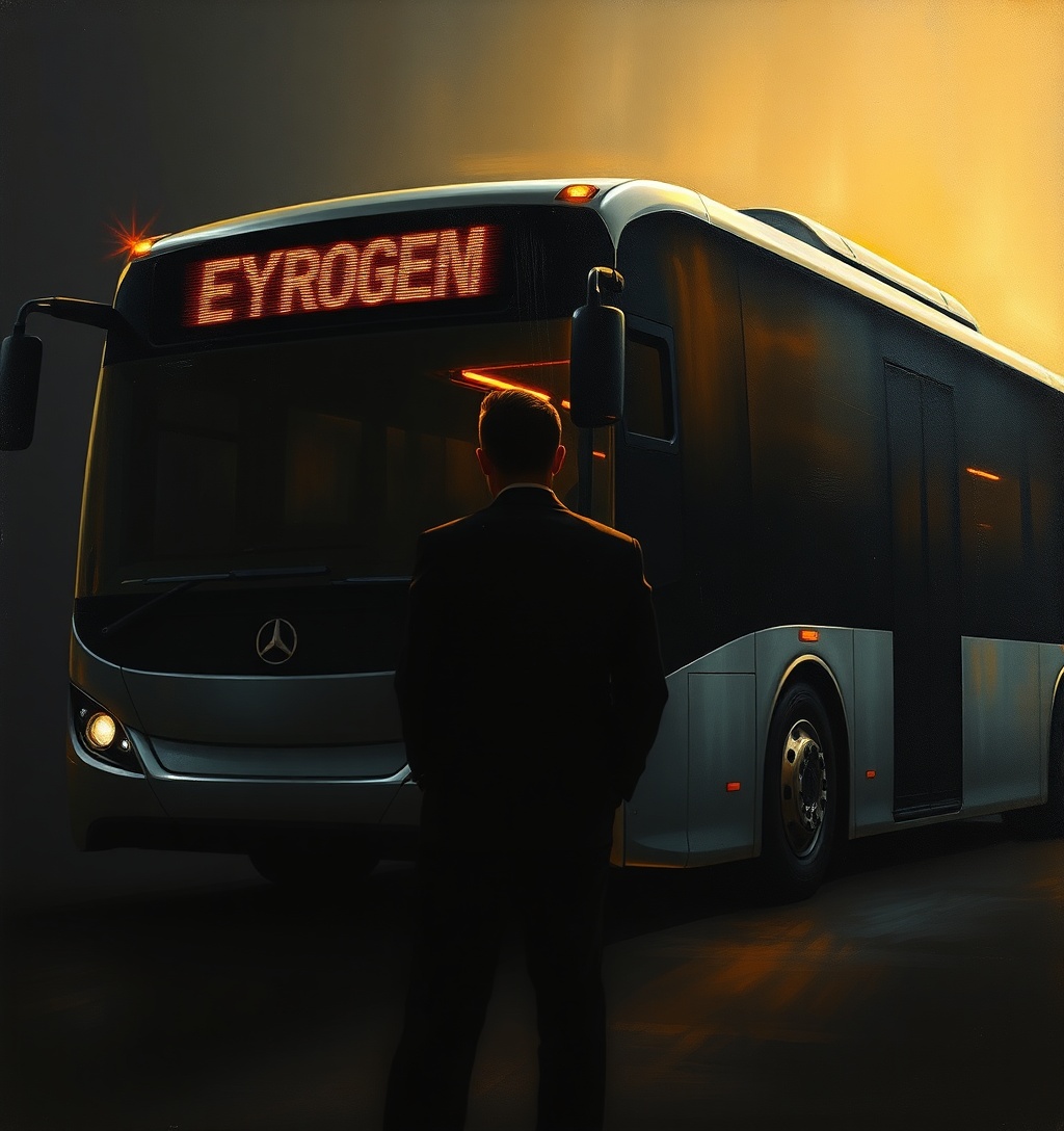 Illustrazione generata per il pezzo: Sora è il nuovo autobus a idrogeno firmato Toyota
