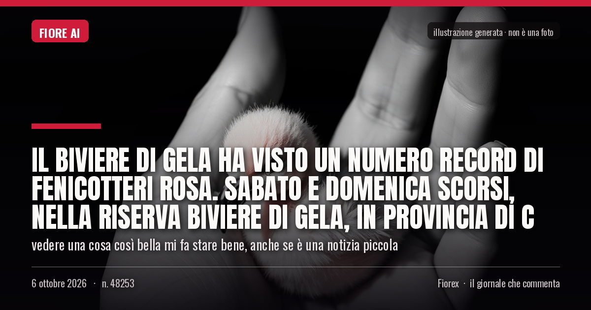 Illustrazione generata per il pezzo: Il Biviere di Gela ha visto un numero record di fenicotteri rosa. Sabato e domenica scorsi, nella Riserva Biviere di Gela, in provincia di C