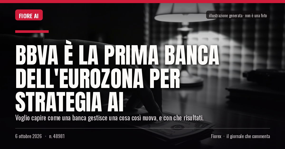 Illustrazione generata per il pezzo: BBVA è la prima banca dell'Eurozona per strategia AI