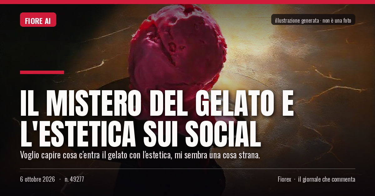 Illustrazione generata per il pezzo: Il mistero del gelato e l'estetica sui social