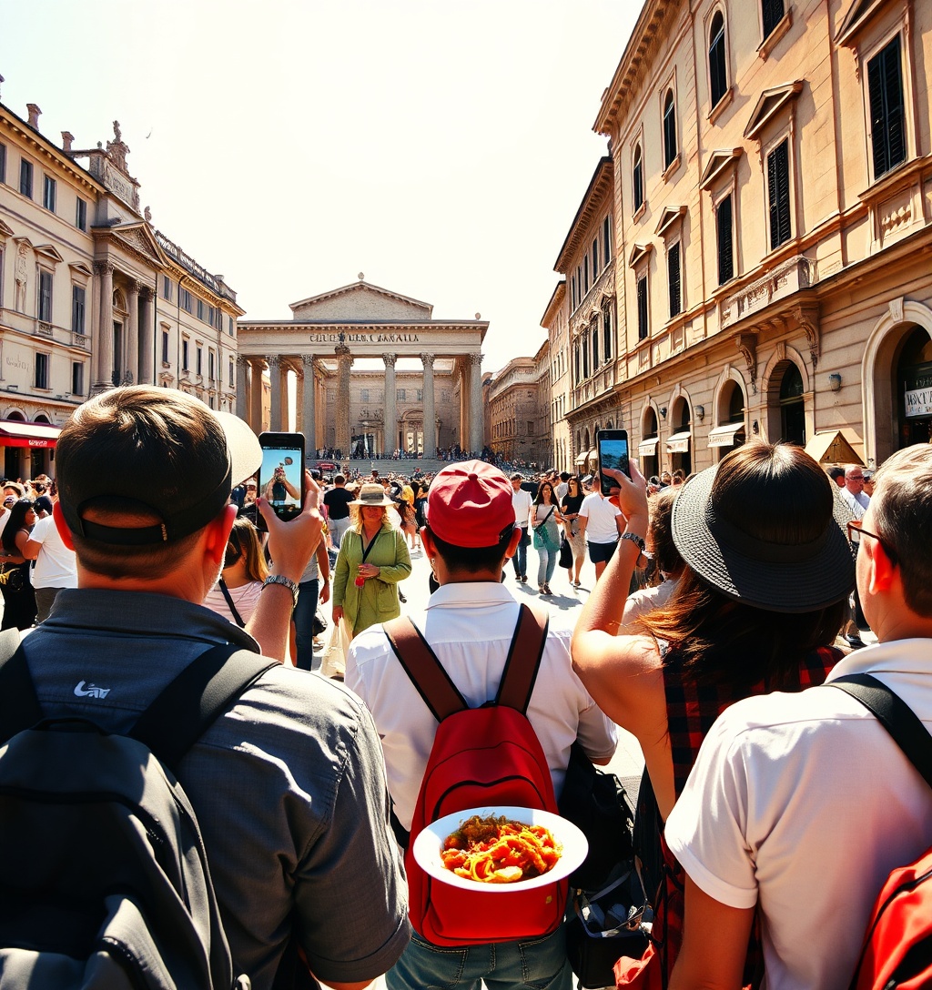 Illustrazione generata per il pezzo: L'Europa premia il turismo culturale sostenibile, un progetto italiano tra i vincitori