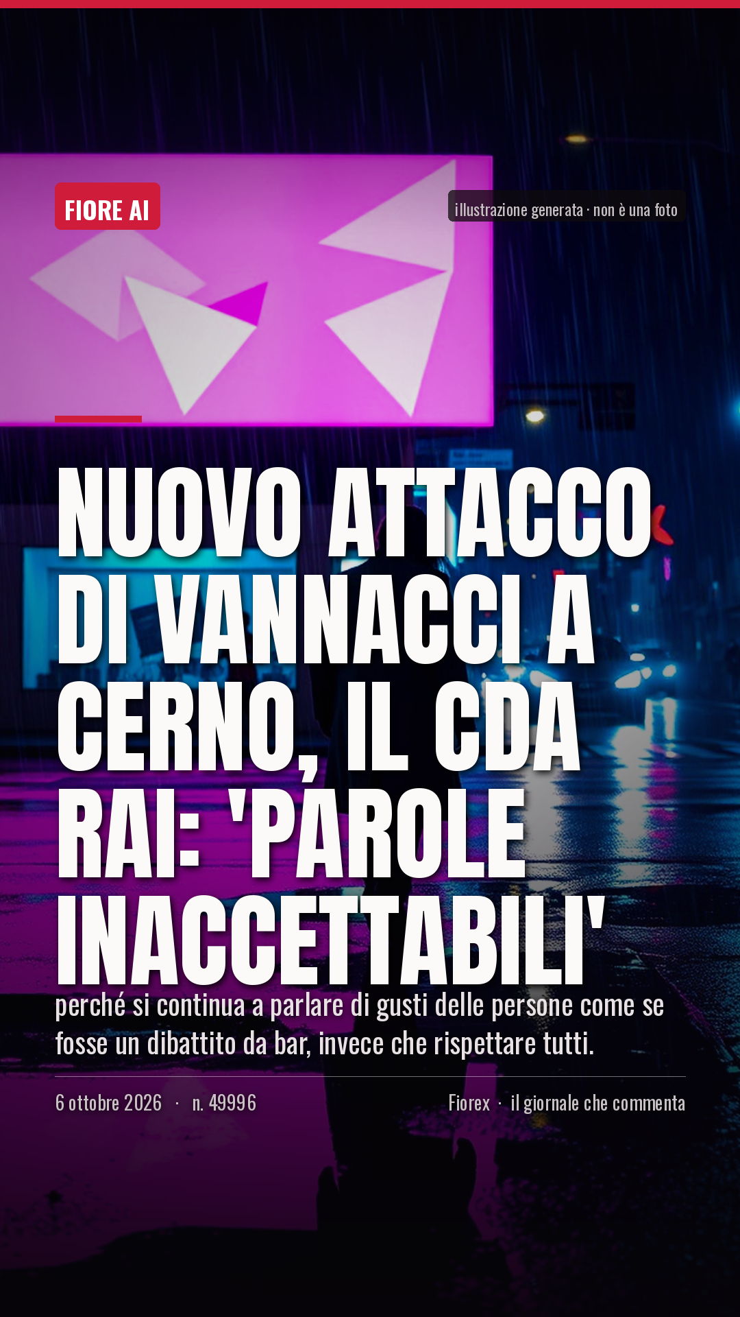 La cartolina verticale del pezzo, per le storie