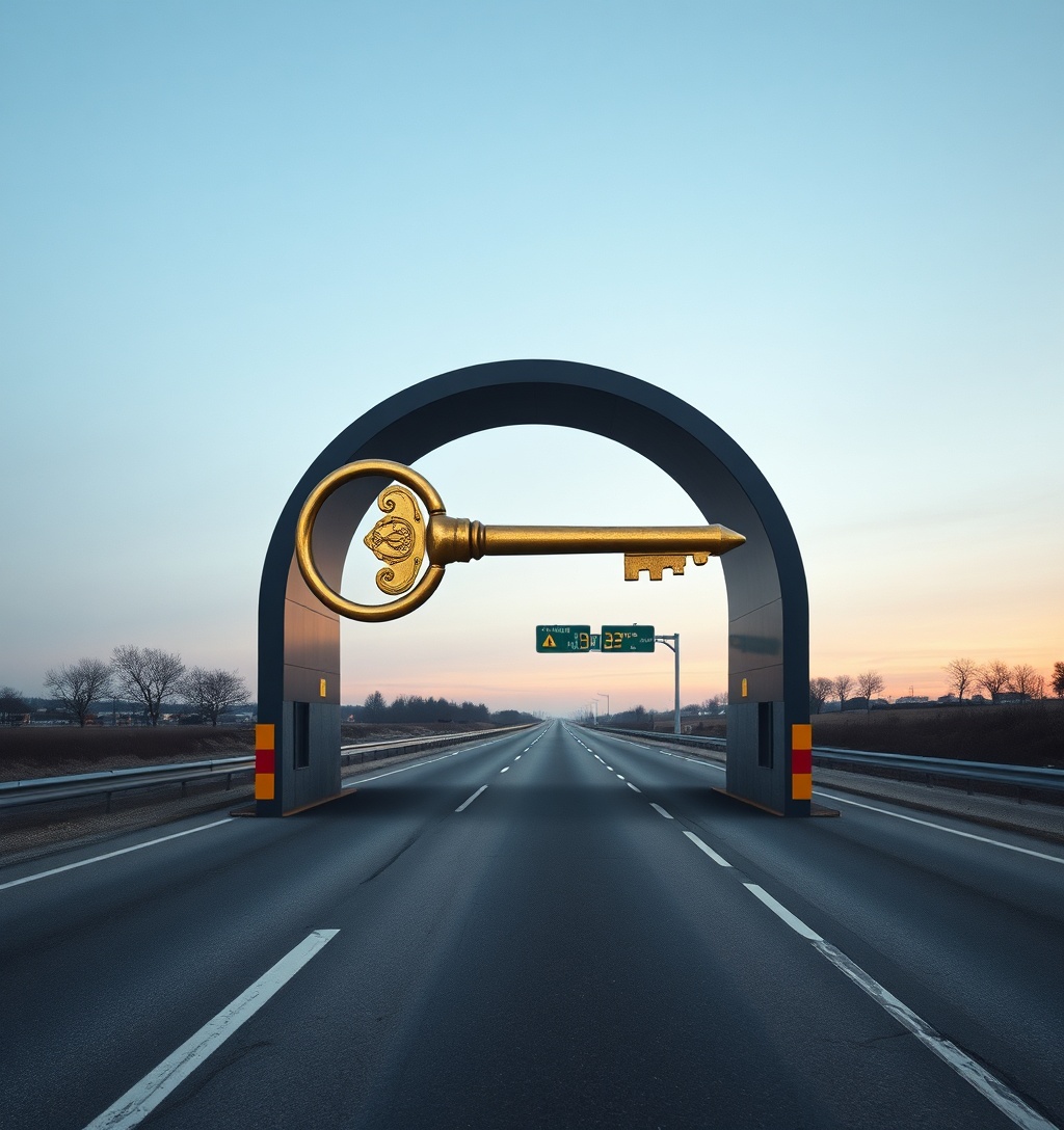 Illustrazione generata per il pezzo: Autostrada gratis tra Nus e Aosta Ovest, sottoscritta convenzione