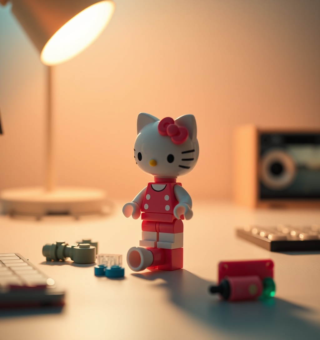 Illustrazione generata per il pezzo: Hello Kitty arriva nel mondo LEGO con una collaborazione ufficiale nel 2027