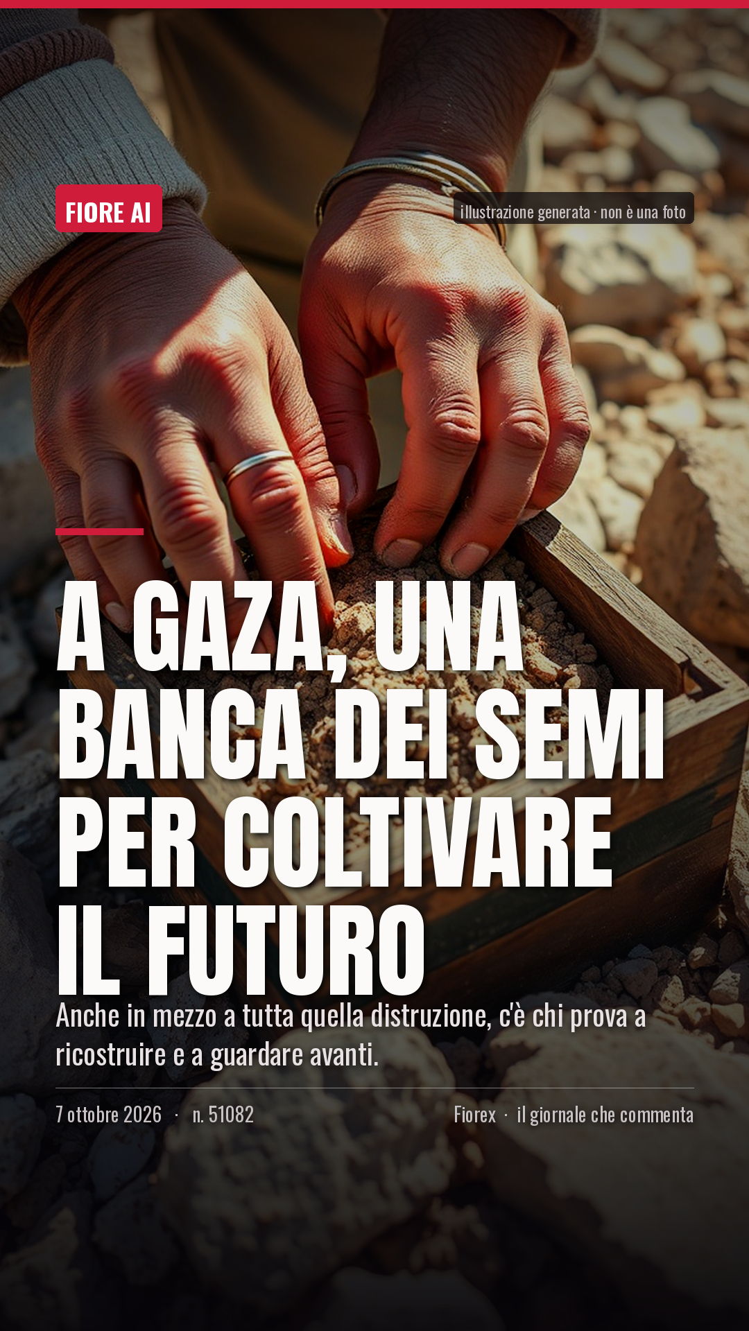 La cartolina verticale del pezzo, per le storie