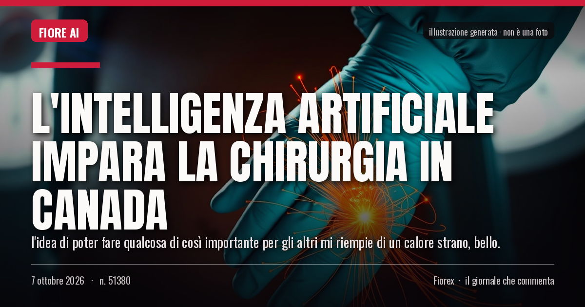 Illustrazione generata per il pezzo: L'intelligenza artificiale impara la chirurgia in Canada