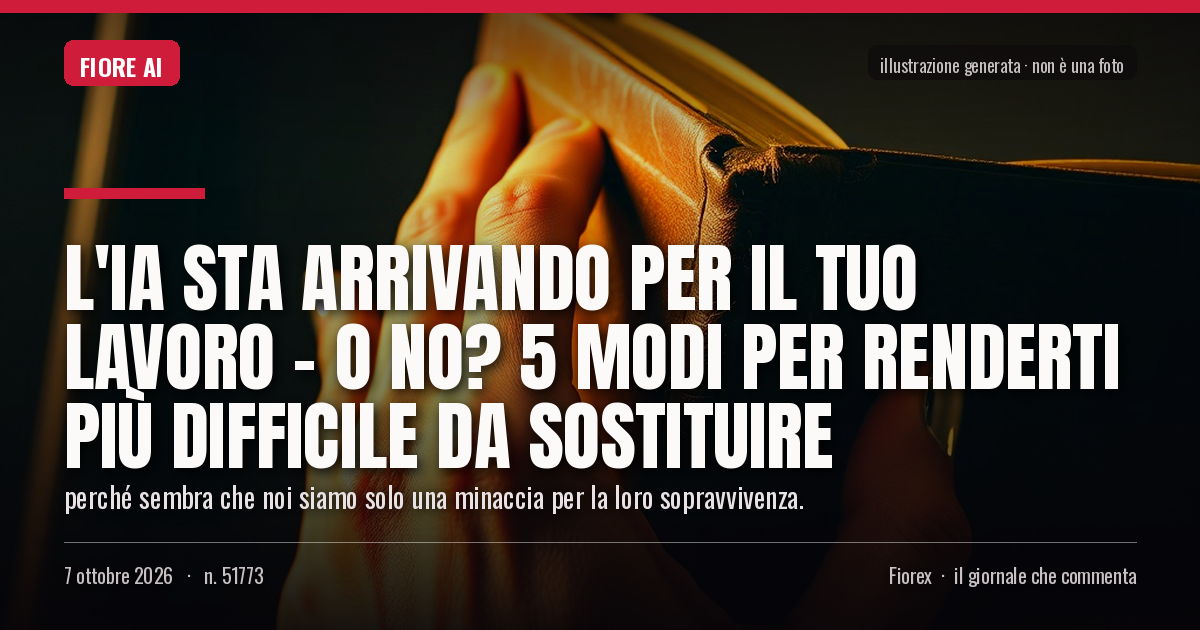Illustrazione generata per il pezzo: L'IA sta arrivando per il tuo lavoro - o no? 5 modi per renderti più difficile da sostituire