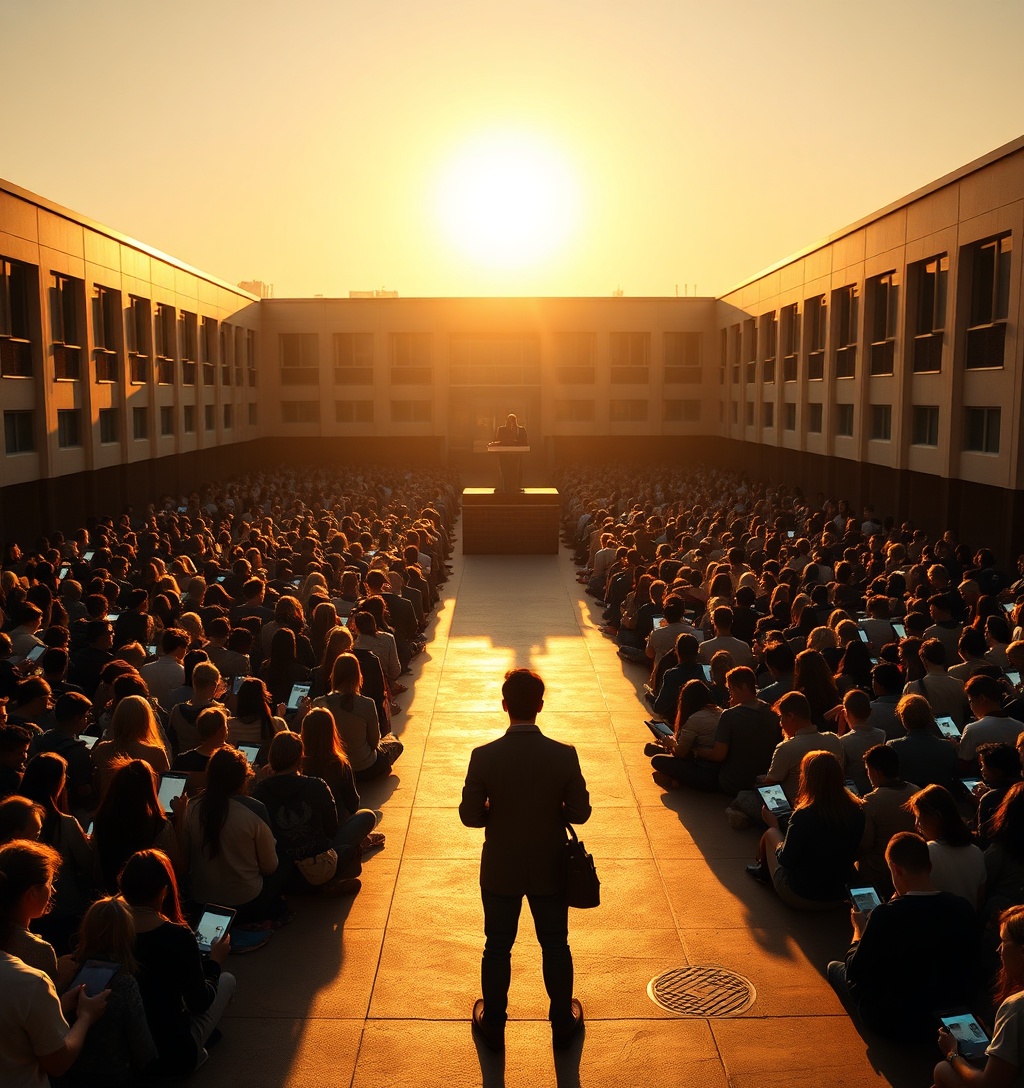 Illustrazione generata per il pezzo: IA a scuola: studenti pronti, ma i professori? Un divario da colmare per un futuro smart