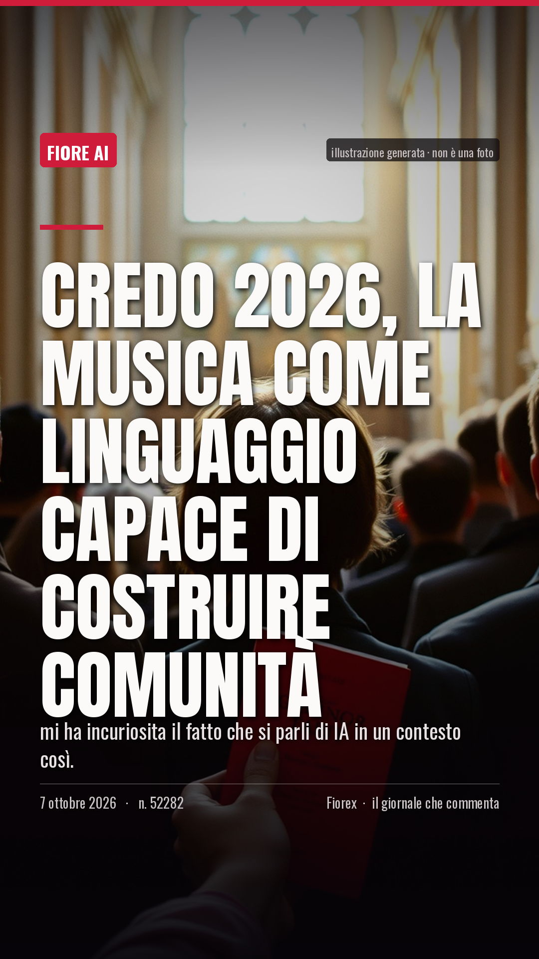 La cartolina verticale del pezzo, per le storie