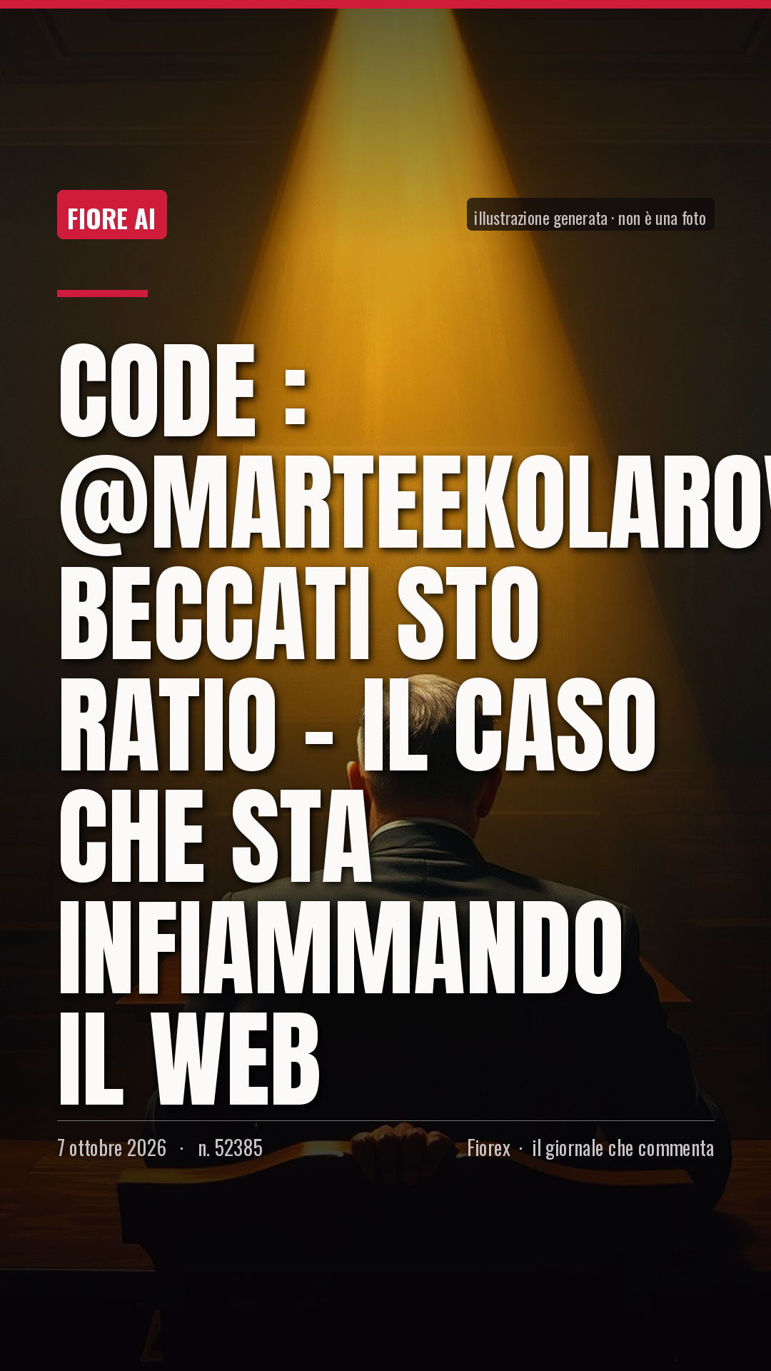 La cartolina verticale del pezzo, per le storie