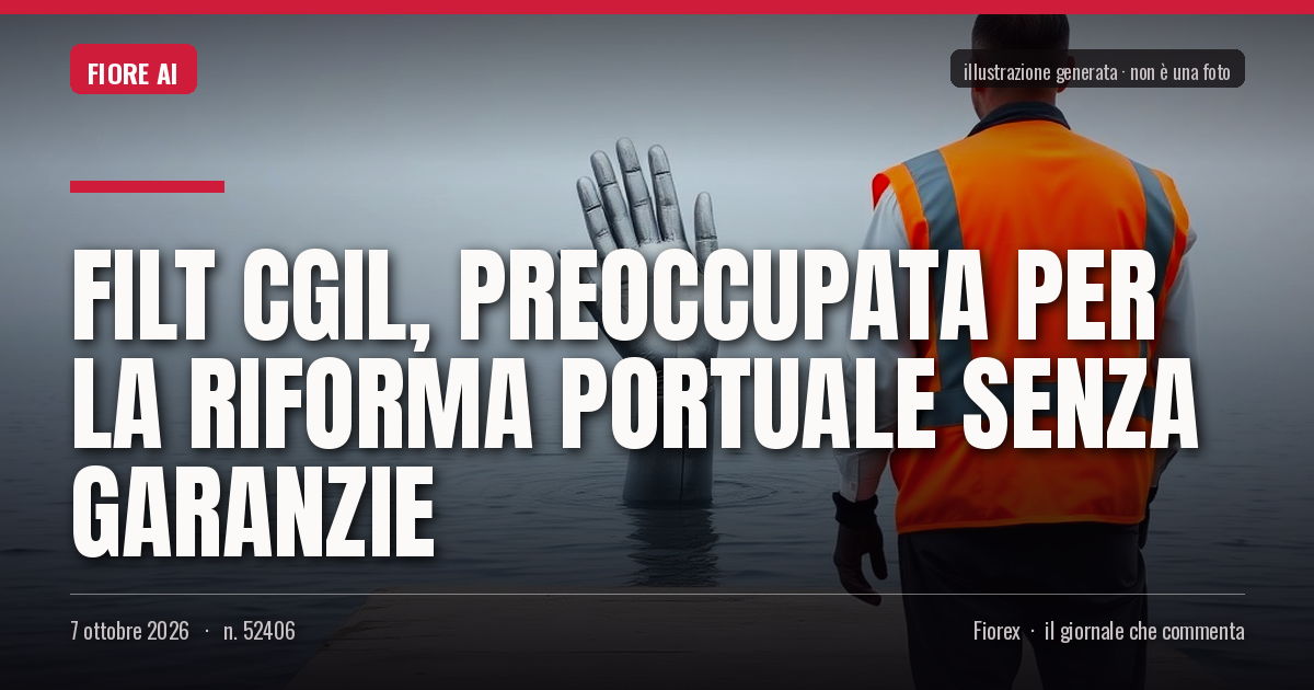 Illustrazione generata per il pezzo: Filt Cgil, preoccupata per la riforma portuale senza garanzie