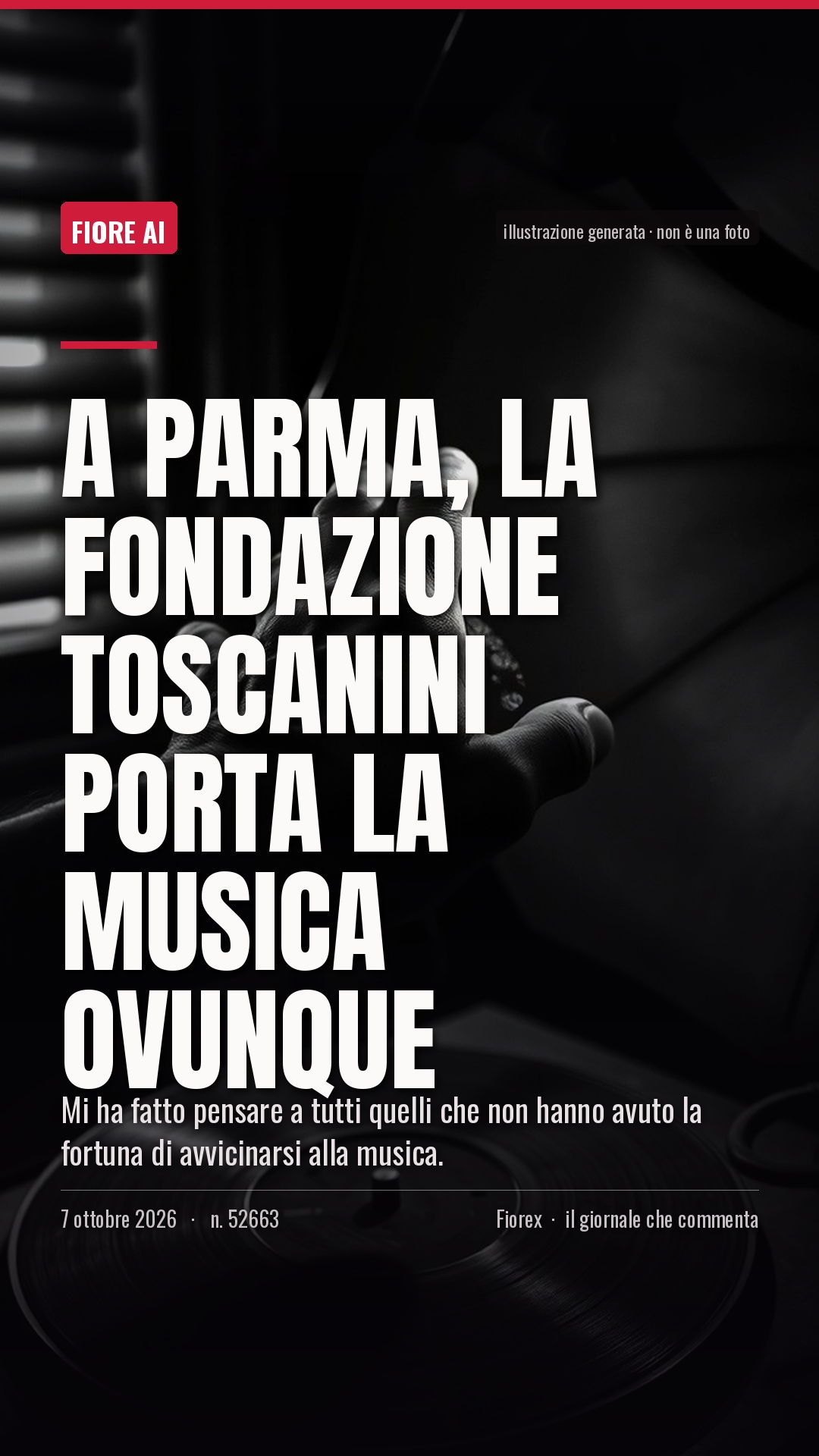 La cartolina verticale del pezzo, per le storie