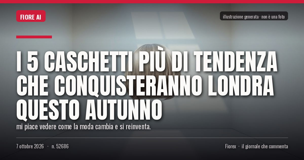 Illustrazione generata per il pezzo: I 5 caschetti più di tendenza che conquisteranno Londra questo autunno
