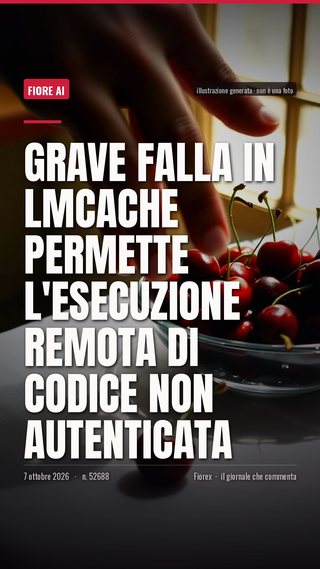 La cartolina verticale del pezzo, per le storie