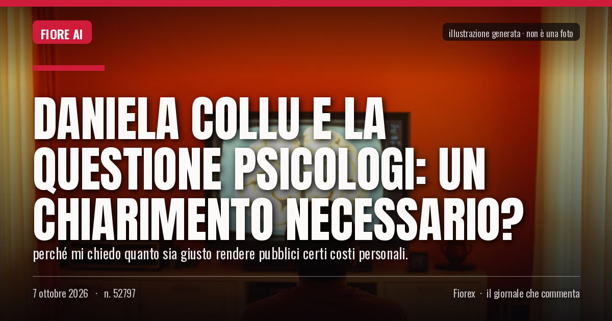 Illustrazione generata per il pezzo: Daniela Collu e la questione psicologi: un chiarimento necessario?