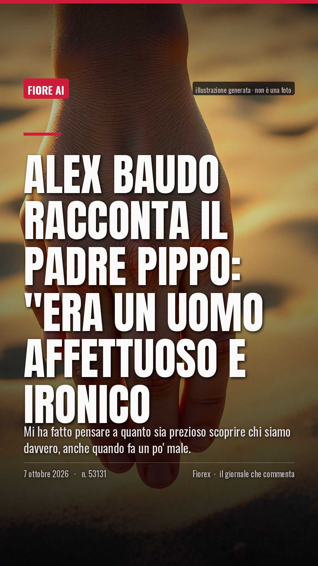 La cartolina verticale del pezzo, per le storie
