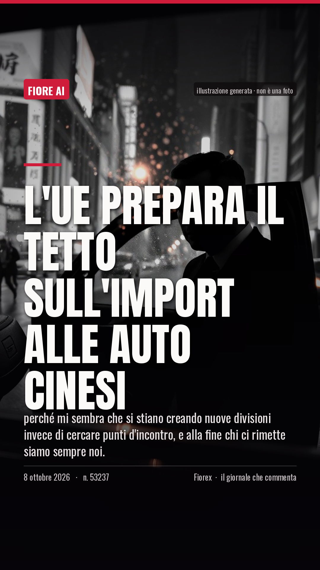 La cartolina verticale del pezzo, per le storie